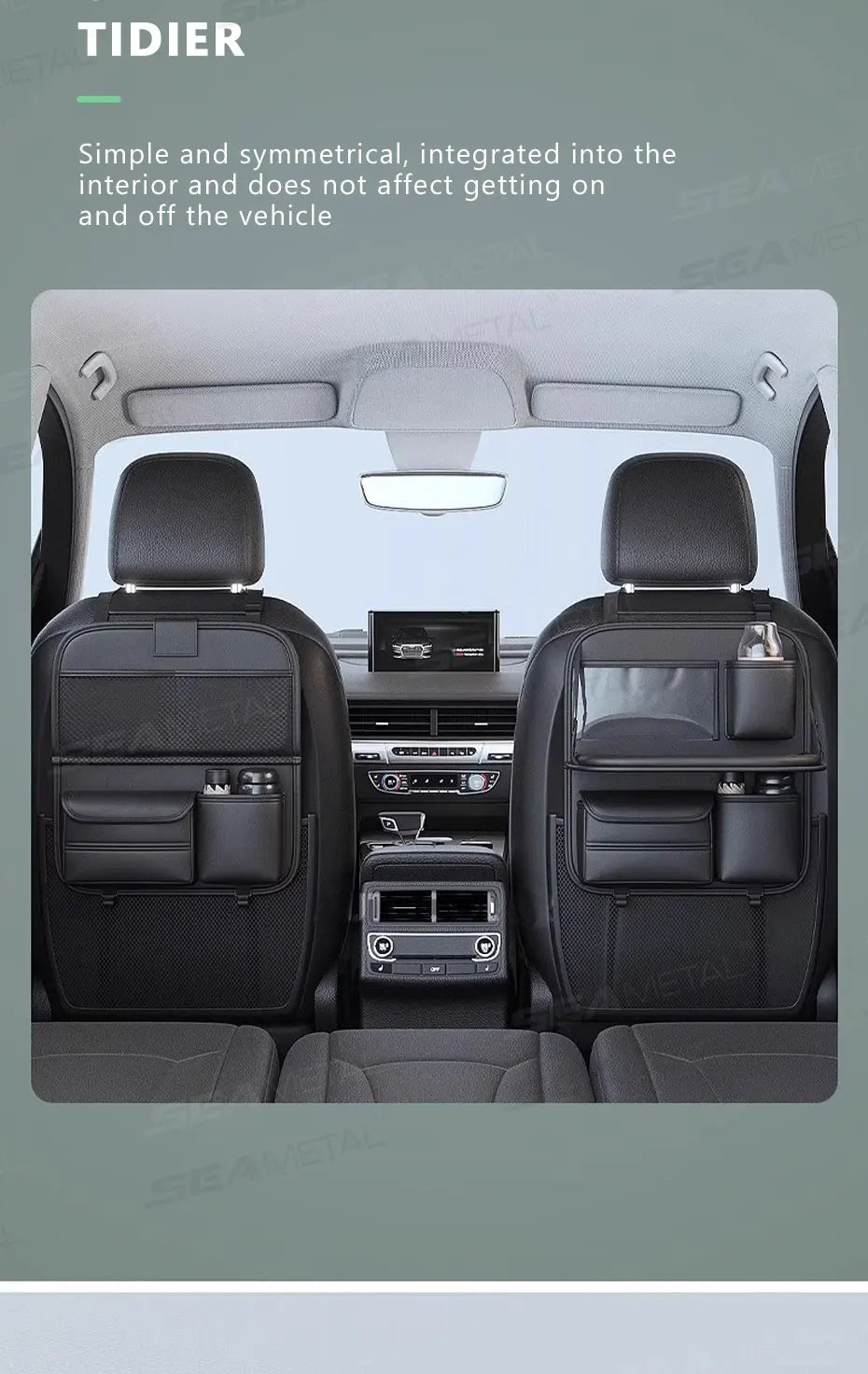 Car Backseat Organizer / Multi-Pocket / Foldable Tablet Tray / Hanging Bag / Warerproof
