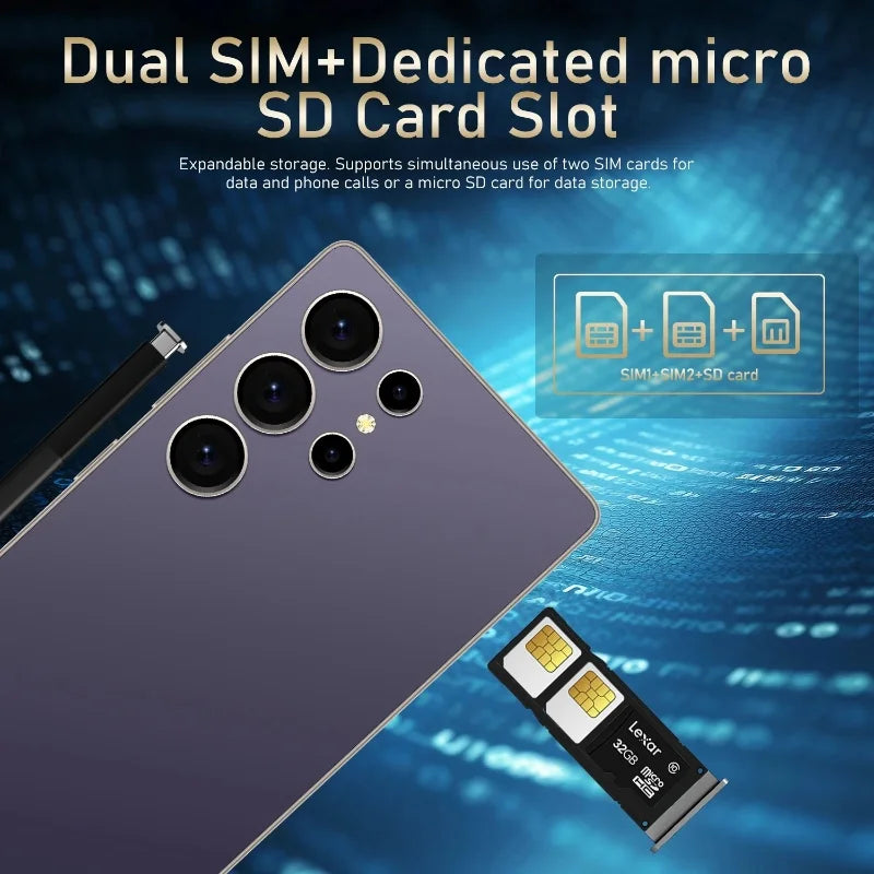 Global Vision S25 Ultra Smartphone - 5G Android / 12 8GB RAM 512GB ROM 6.8"/48 megapixels