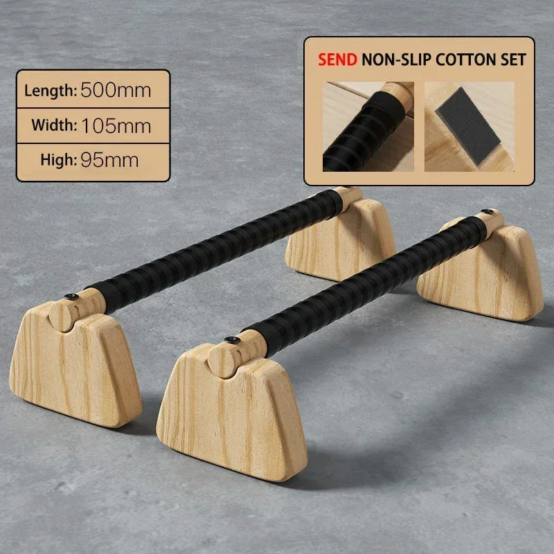 Push Up Russian Stand and Parallel Bars / Inverted Stand / Solid Wood Strength Training Equipment