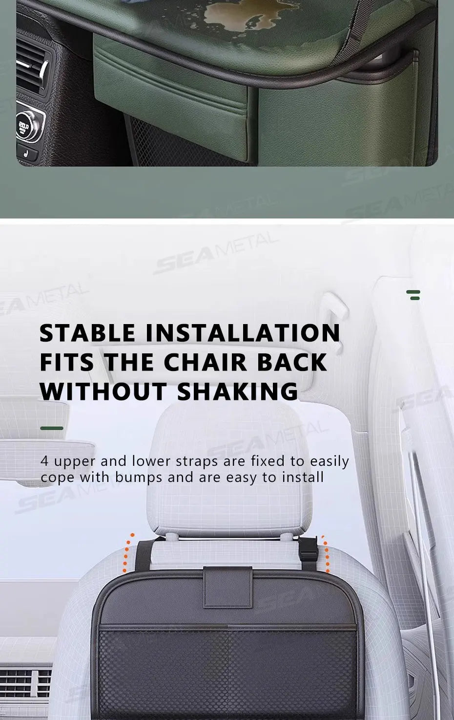 Car Backseat Organizer / Multi-Pocket / Foldable Tablet Tray / Hanging Bag / Warerproof