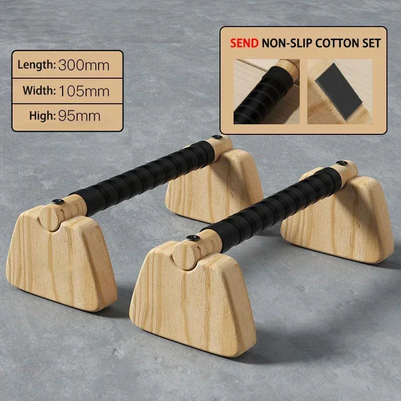 Push Up Russian Stand and Parallel Bars / Inverted Stand / Solid Wood Strength Training Equipment