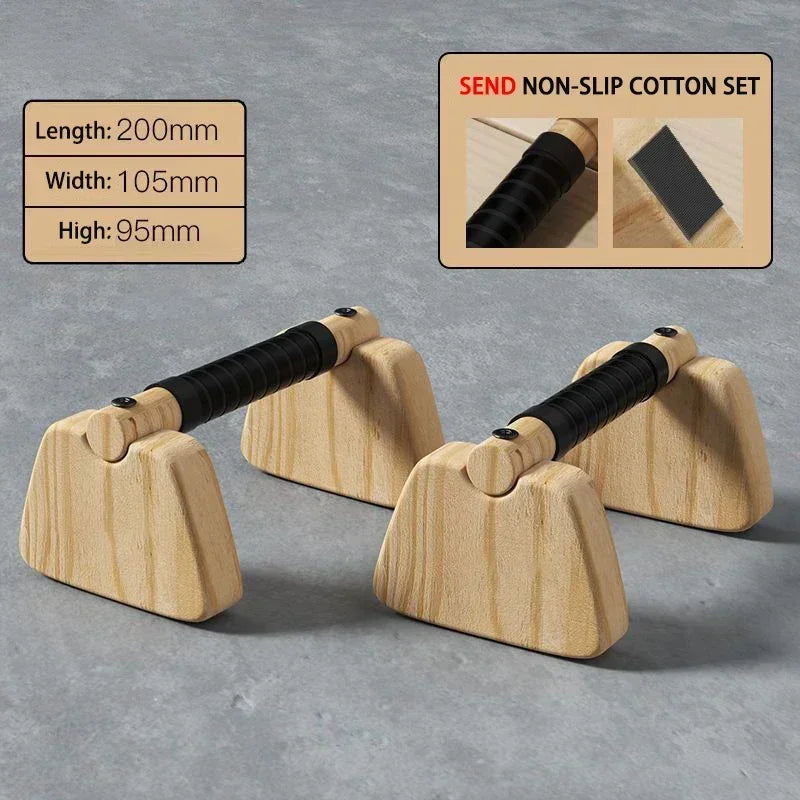 Push Up Russian Stand and Parallel Bars / Inverted Stand / Solid Wood Strength Training Equipment