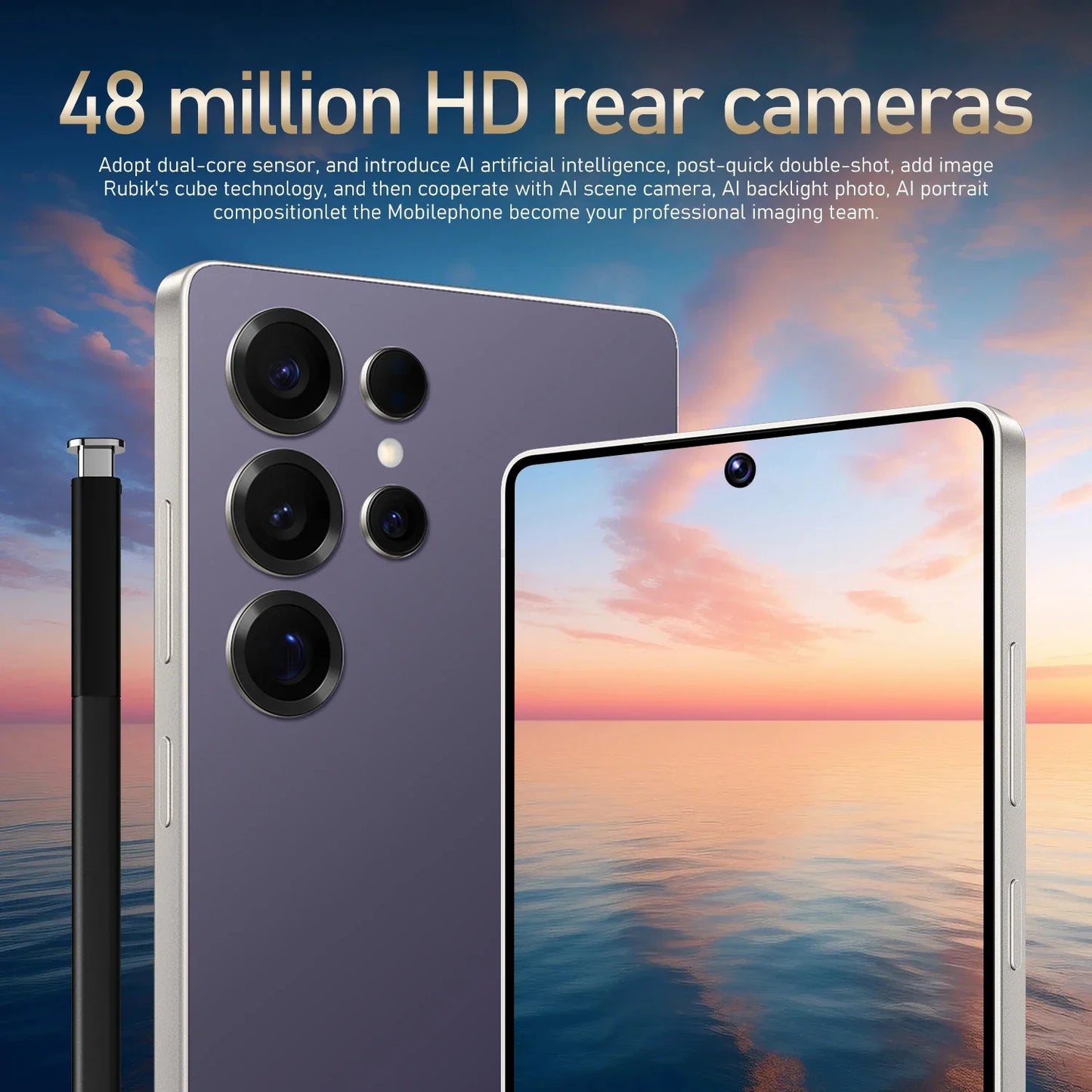 Global Vision S25 Ultra Smartphone - 5G Android / 12 8GB RAM 512GB ROM 6.8"/48 megapixels