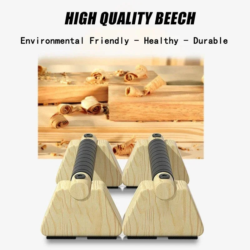 Push Up Russian Stand and Parallel Bars / Inverted Stand / Solid Wood Strength Training Equipment