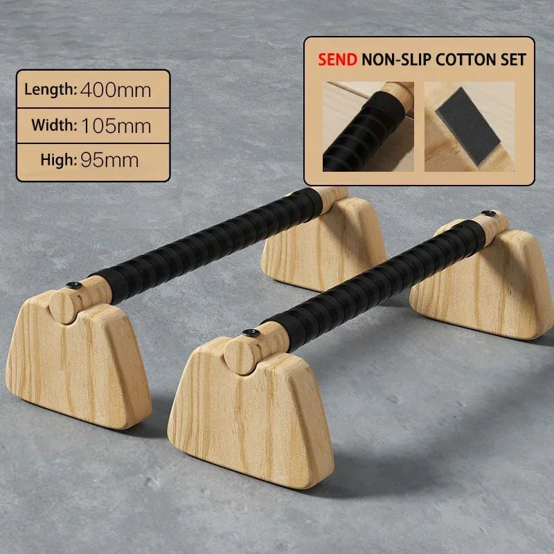 Push Up Russian Stand and Parallel Bars / Inverted Stand / Solid Wood Strength Training Equipment