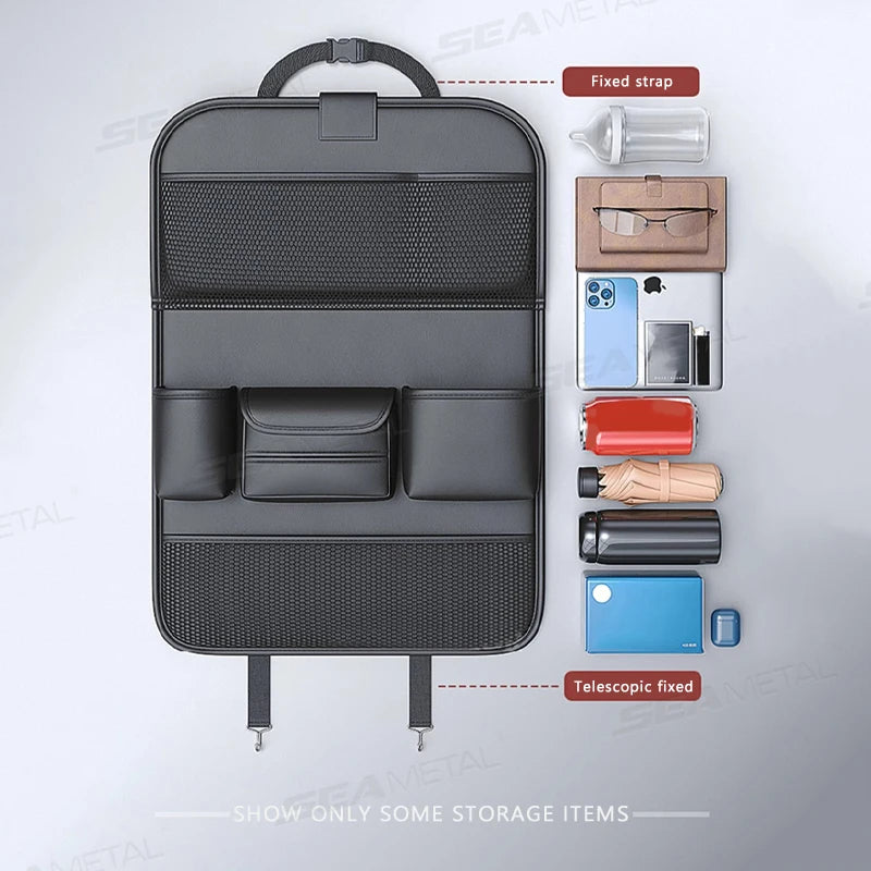 Car Backseat Organizer / Multi-Pocket / Foldable Tablet Tray / Hanging Bag / Warerproof