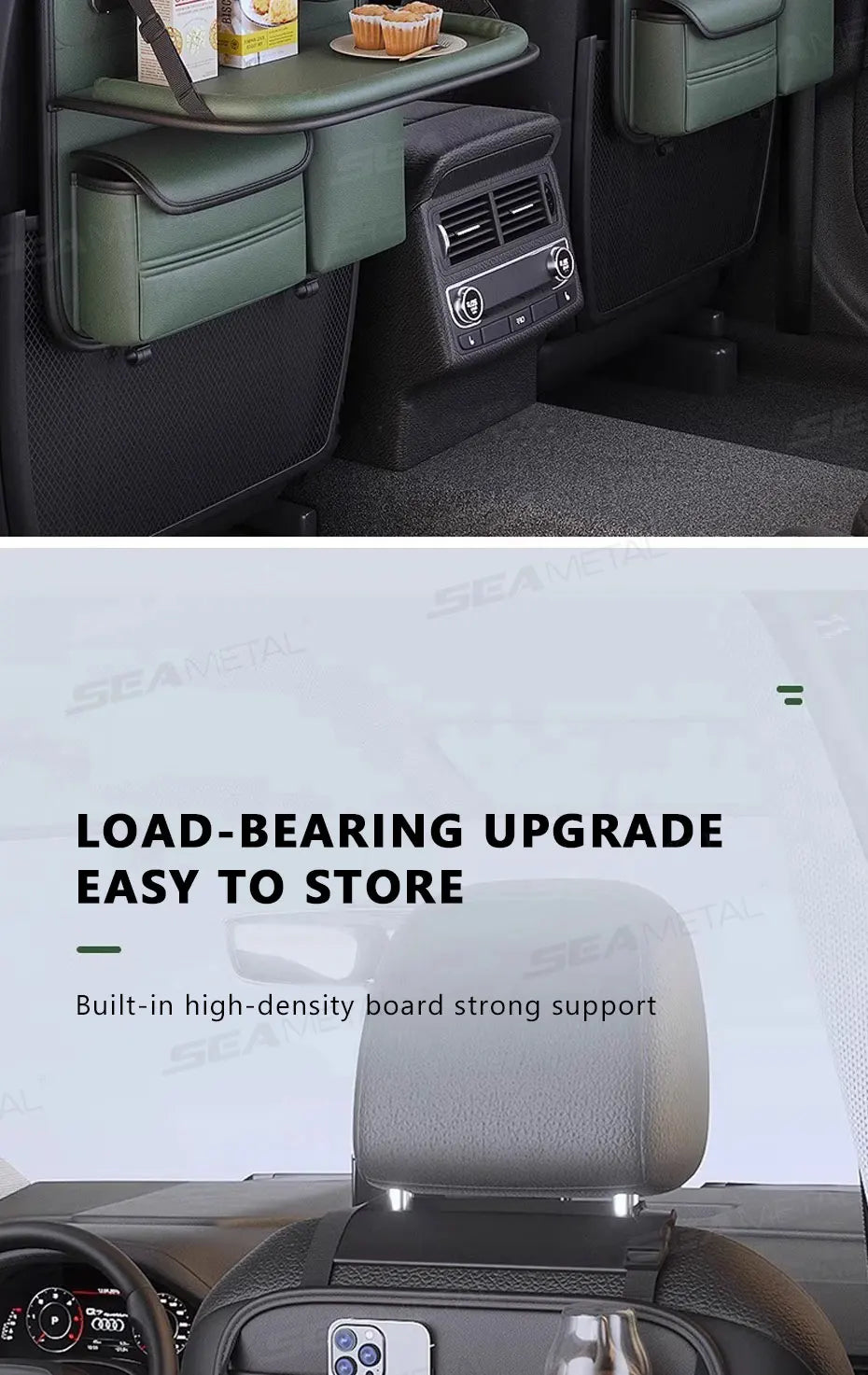Car Backseat Organizer / Multi-Pocket / Foldable Tablet Tray / Hanging Bag / Warerproof