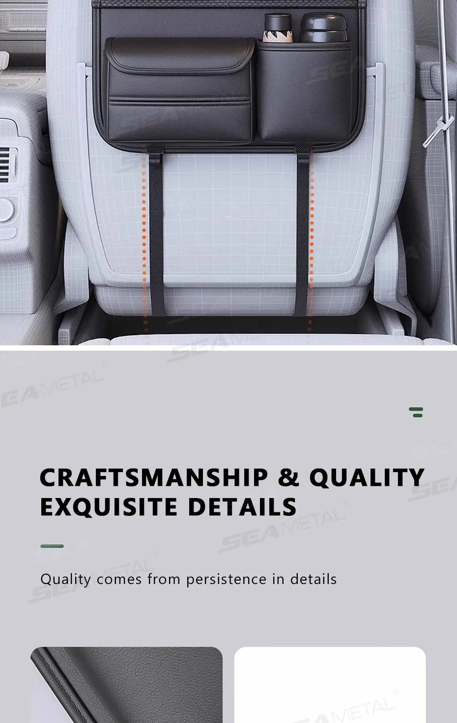 Car Backseat Organizer / Multi-Pocket / Foldable Tablet Tray / Hanging Bag / Warerproof