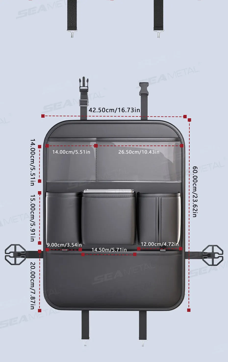Car Backseat Organizer / Multi-Pocket / Foldable Tablet Tray / Hanging Bag / Warerproof