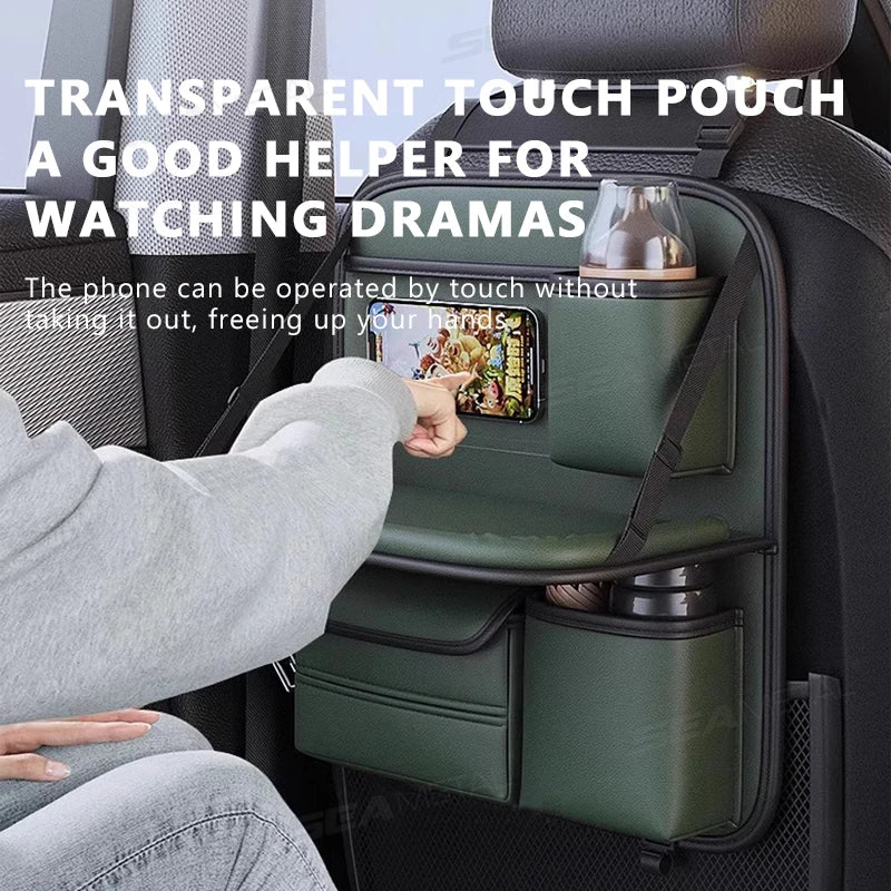 Car Backseat Organizer / Multi-Pocket / Foldable Tablet Tray / Hanging Bag / Warerproof