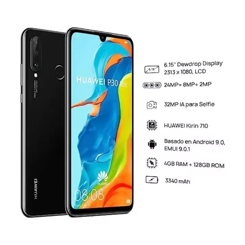 HUAWEI P30 Lite Smartphone / Android / 6GB RAM 128G ROM 6.15Inch 1080x2312HD 24+32MP Global Vision 4 / 5G Network