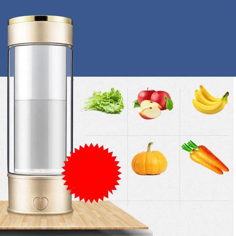 Portable Hydrogen-Rich Water Cup with Ion Electrolysis