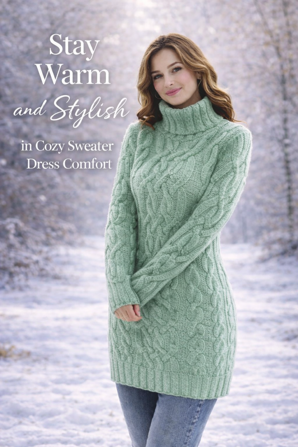 Retro Cable-Knit Lapel Sweater Dress - Cozy Autumn & Winter Essential