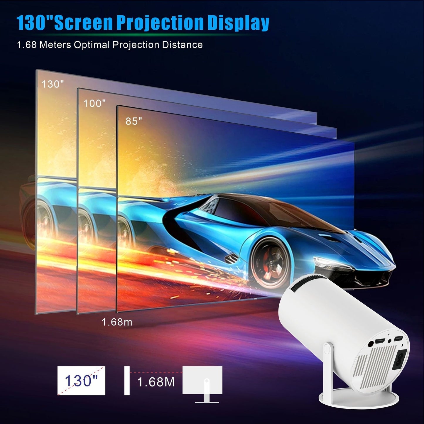 HY300 Pro Projector / Home Theatre Entertainment / Portable