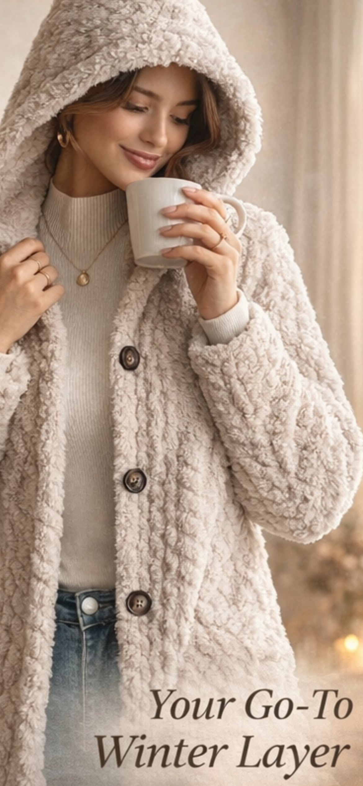🔥 Cozy Haven™ Hooded Cardigan – Soft Plush Comfort for Cold Mornings