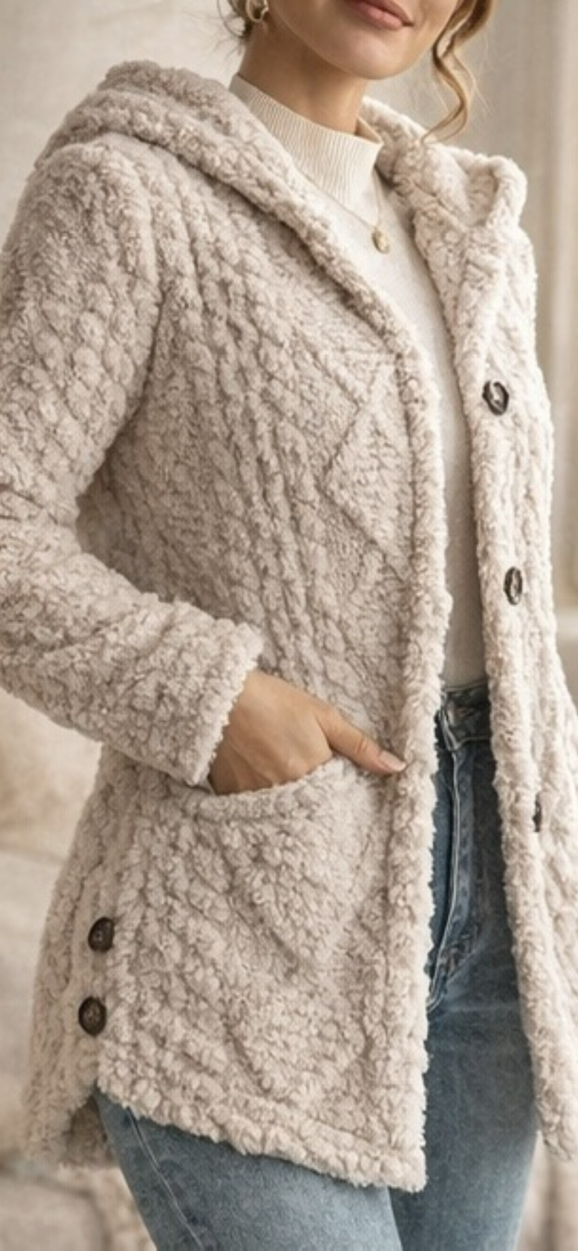 🔥 Cozy Haven™ Hooded Cardigan – Soft Plush Comfort for Cold Mornings