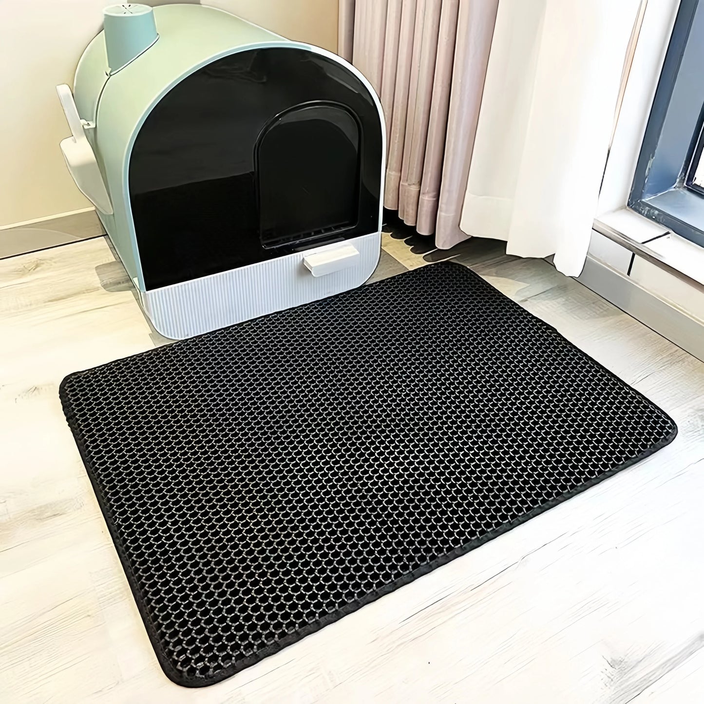 Cat Litter Mat / Double Layered & Waterproof / Honeycomb Design