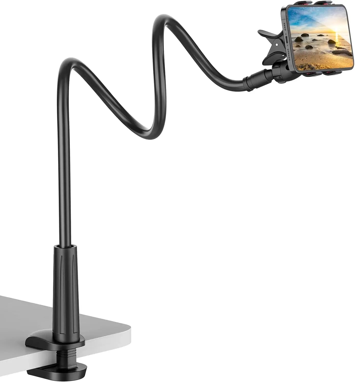 Phone Holder Stand Lazy Bracket Headrest Bed 360 Flexible Long Arms Clamp Mount For iPhone Samsung and 3.5~6.7" Device