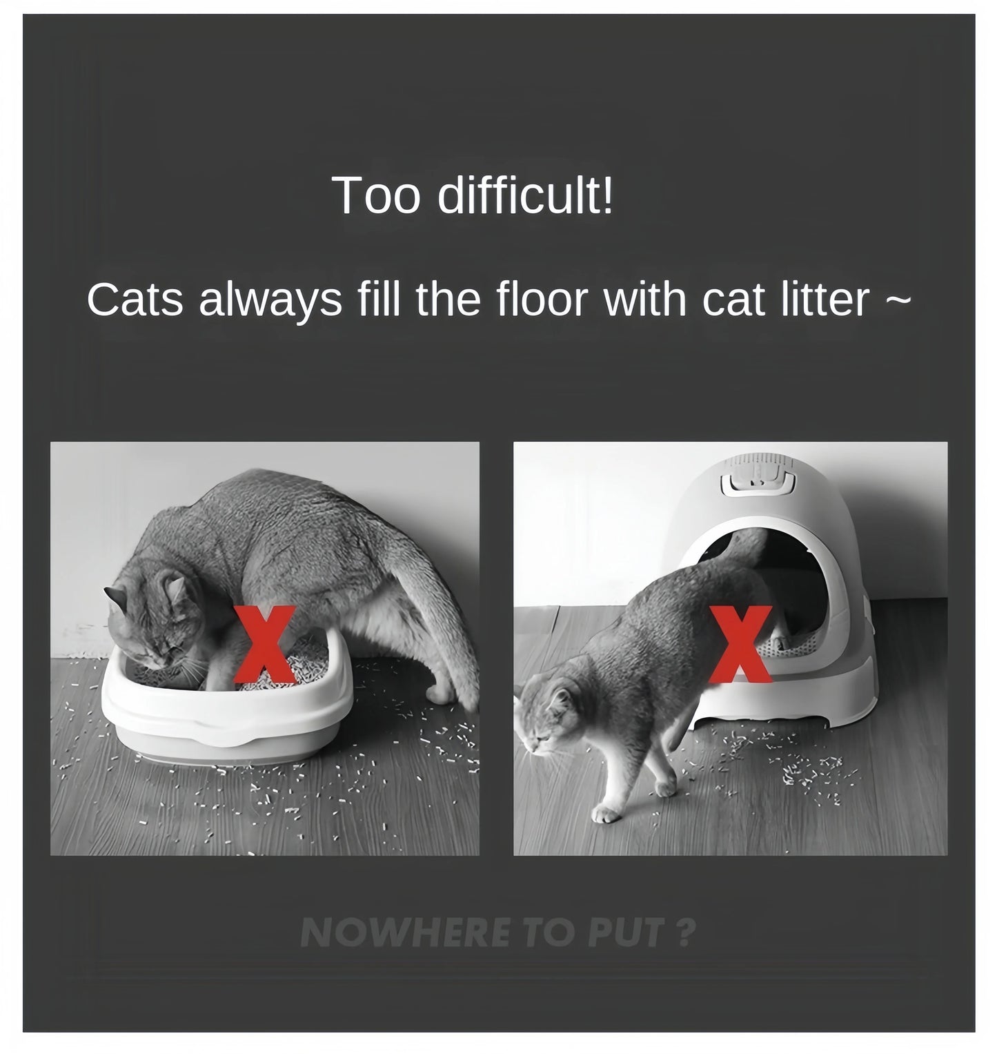 Cat Litter Mat / Double Layered & Waterproof / Honeycomb Design