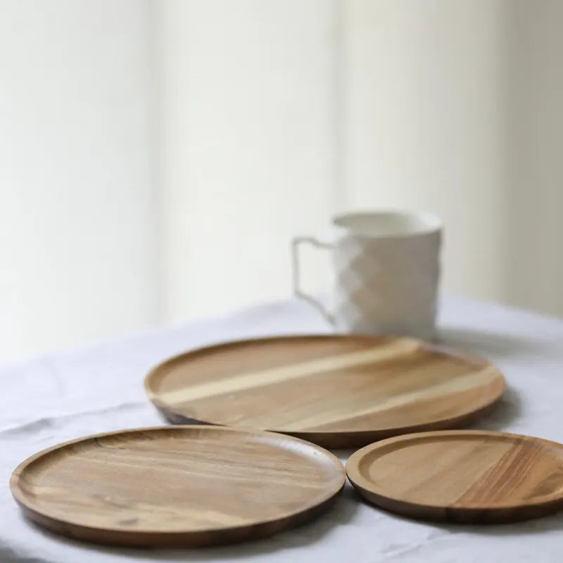 *Solid Wood Plate / Wooden Platter