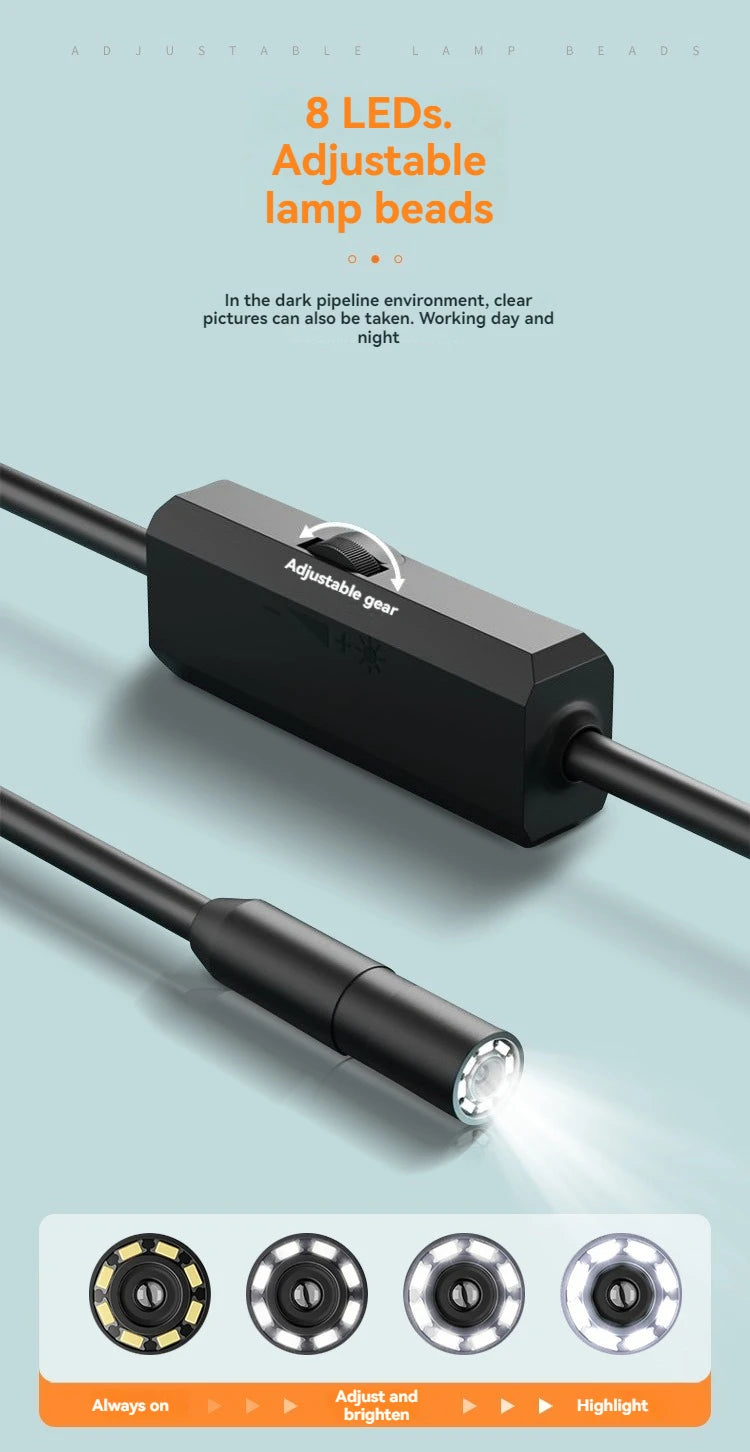 1920p HD Snake Camera – Inspect Pipes, Cars & Tight Spaces (iOS/Android)