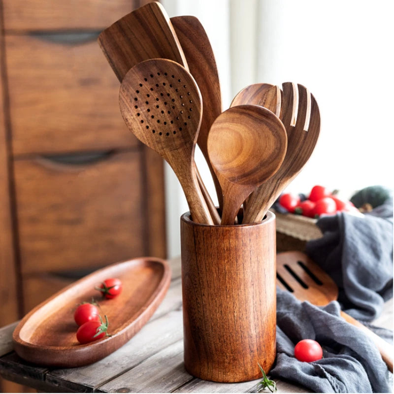 *Kitchen Utensil Sets / Thailand Teak Wood / Kitchenware Cooking Tools