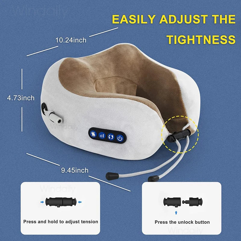 Neck Massager With Temperature Control / 3D Kneading Pillow for Pain Relief