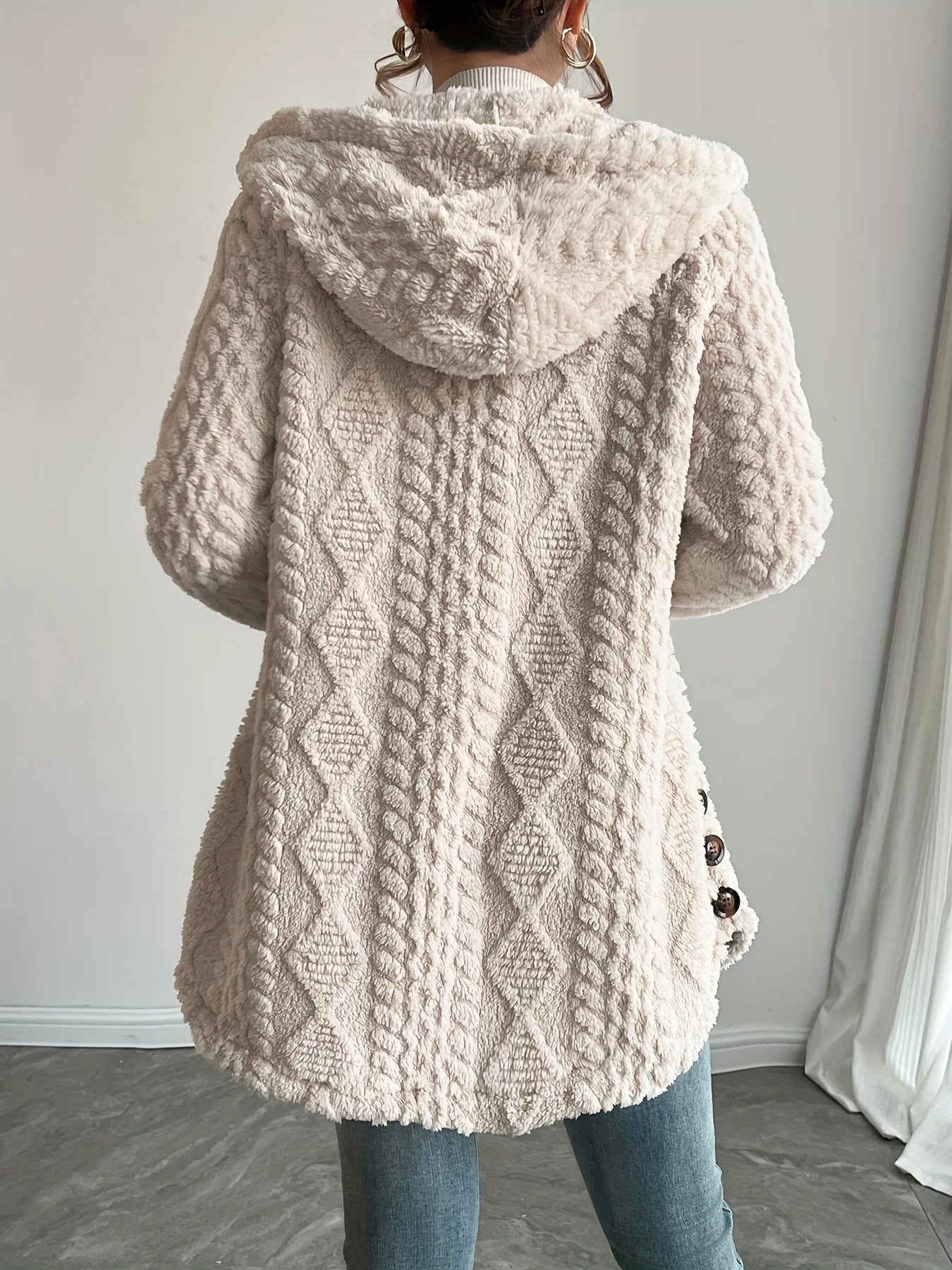🔥 Cozy Haven™ Hooded Cardigan – Soft Plush Comfort for Cold Mornings