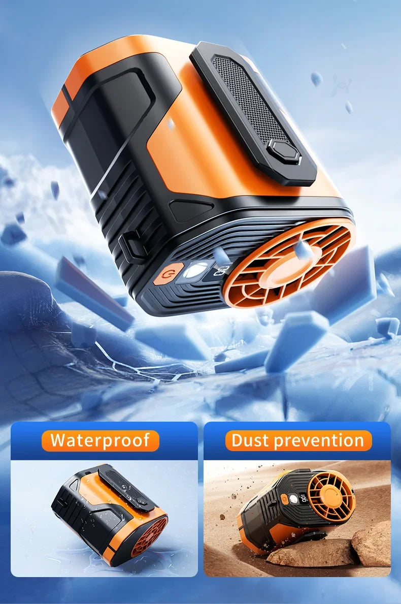 Portable Waist or Neck Hanging Fan / Rechargeable / Indoor & OutdoorUse