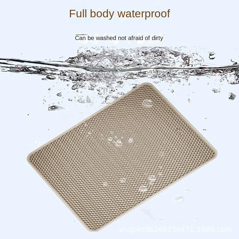 Cat Litter Mat / Double Layered & Waterproof / Honeycomb Design