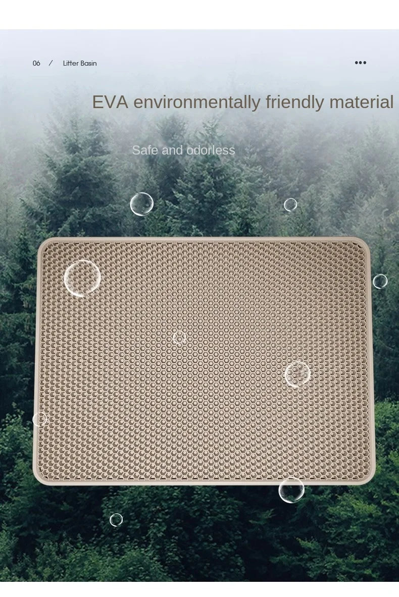 Cat Litter Mat / Double Layered & Waterproof / Honeycomb Design