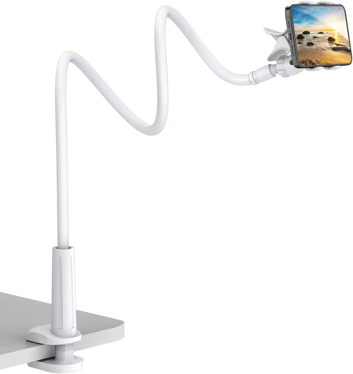Phone Holder Stand Lazy Bracket Headrest Bed 360 Flexible Long Arms Clamp Mount For iPhone Samsung and 3.5~6.7" Device