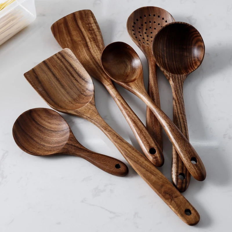 *Kitchen Utensil Sets / Thailand Teak Wood / Kitchenware Cooking Tools