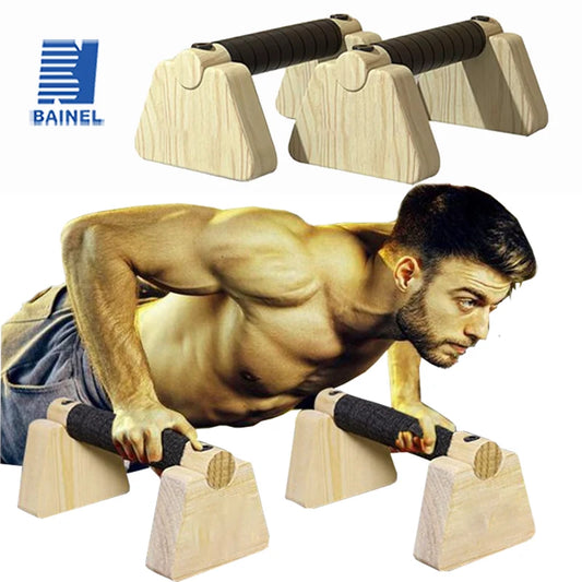Push Up Russian Stand and Parallel Bars / Inverted Stand / Solid Wood Strength Training Equipment
