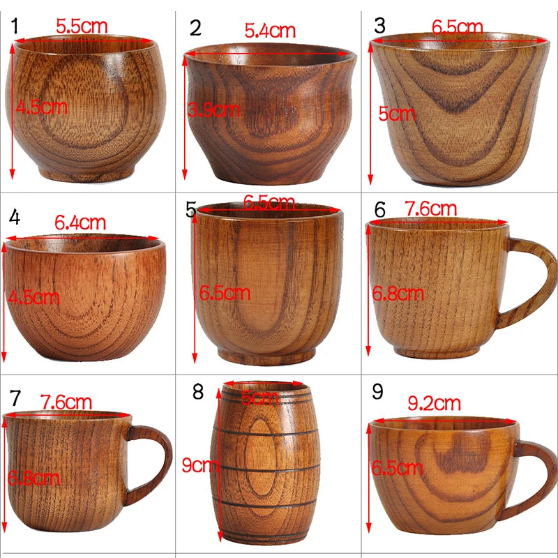 *Handmade Natural Spruce Wood Cups / Various Designs / Kitchen & Bar