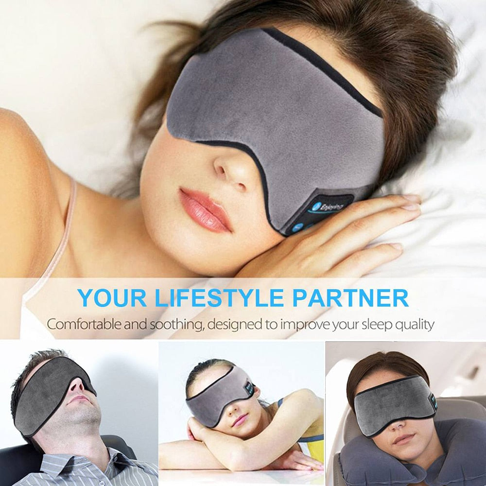 Sleeping Headphones / Eye Mask for Sleep / Bluetooth Headband with Soft Elastic / Comfortable Wireless Music