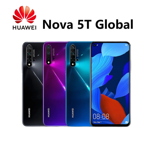 HUAWEI-Nova 5T Smartphone / Android - 6.26" / 128GB & 48MP / Google Play Store / 4G Network