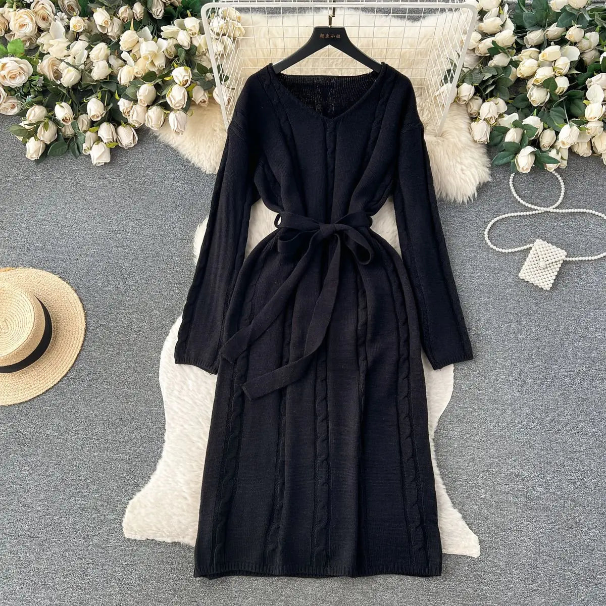 Elegant Knitted Dress for Women