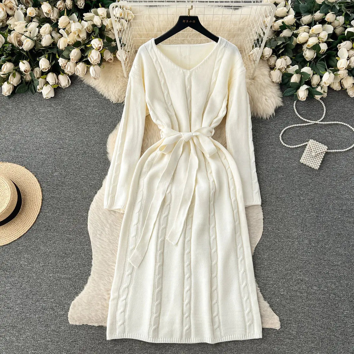 Elegant Knitted Dress for Women